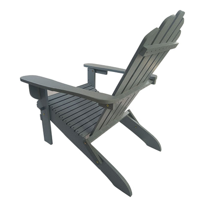 Foldable Outdoor Adirondack Chair Walnut
