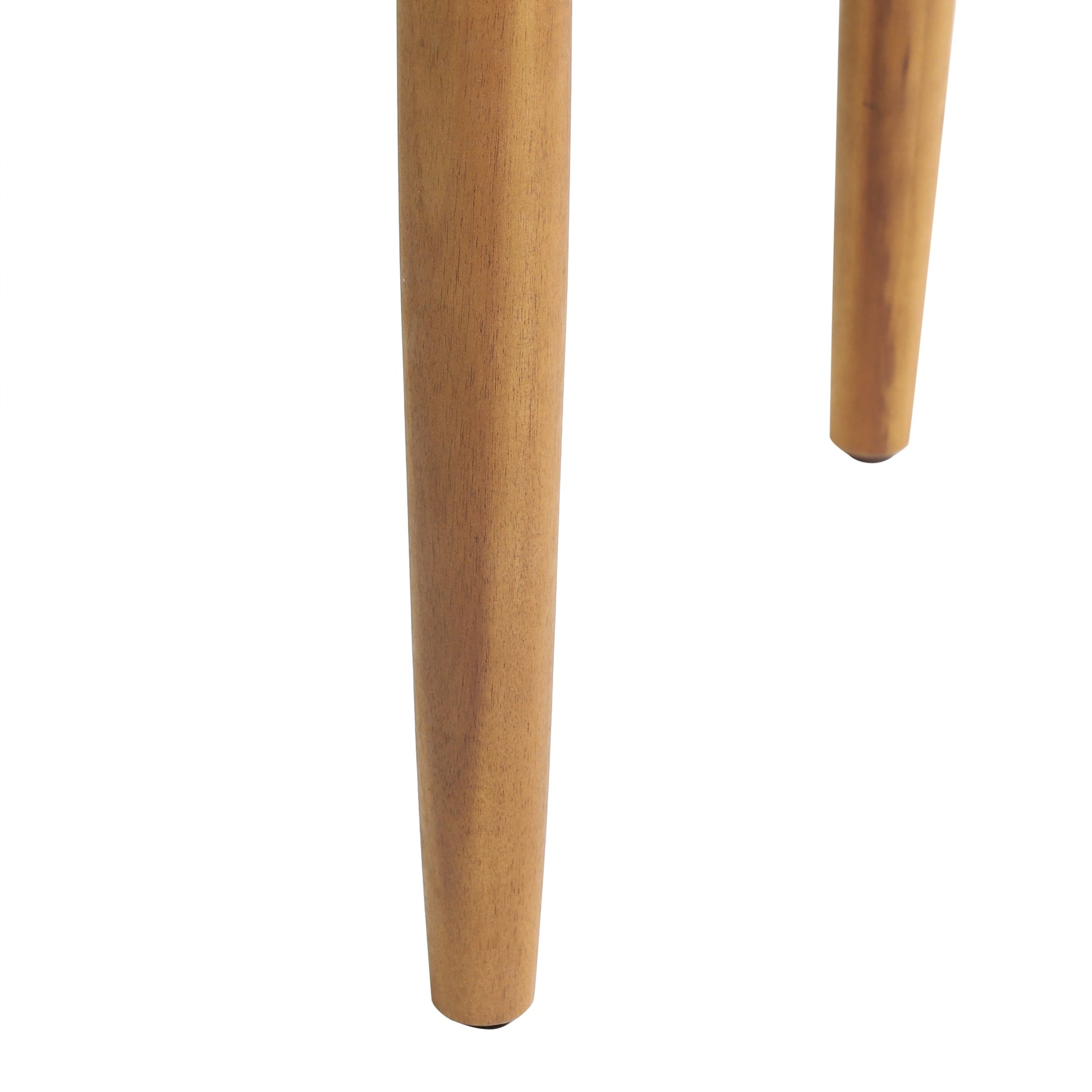 Acacia wood outdoor furniture legs for 2 club chairs and rustic slat side table on Tampa Home & Garden Store