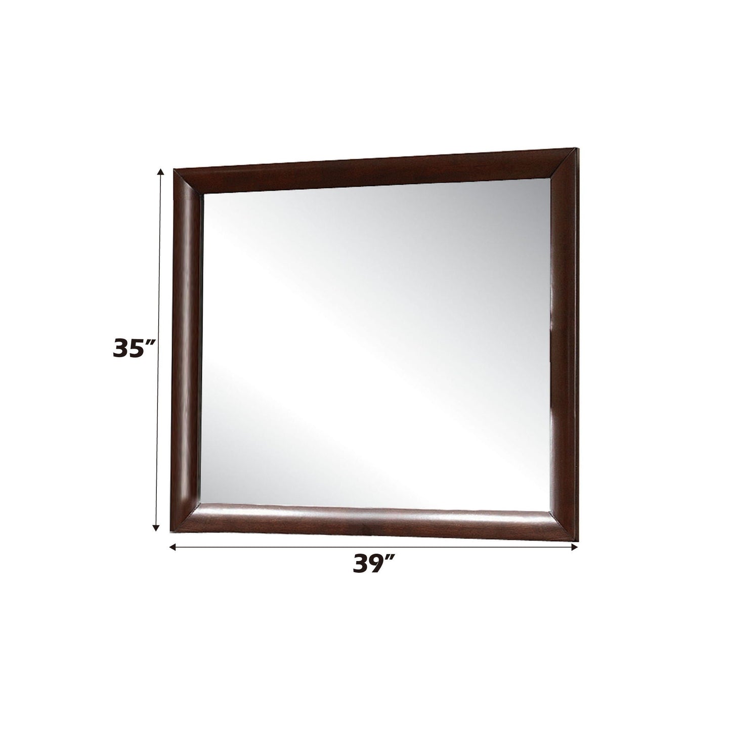 Ireland Contemporary Design Mirror by HouseOfZazla with dark wood frame, 39x35 in on Tampa Home & Garden Store