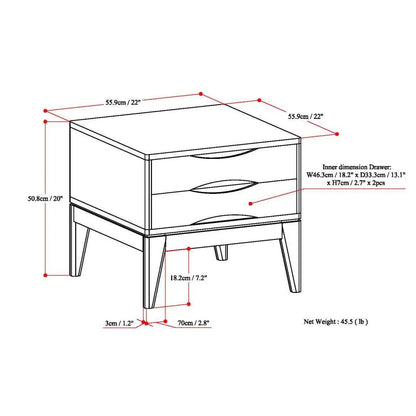 Harper Handcrafted End Table, two-drawer end table by Unique Piece Furniture on Tampa Home & Garden Store