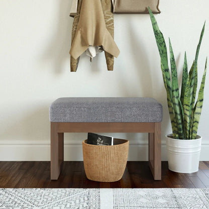 Milltown Upholstered Ottoman Bench With Driftwood