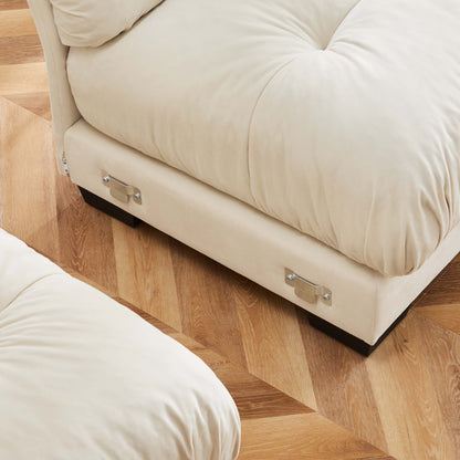 Modern Modular Velvet Sofa Set and Cushions