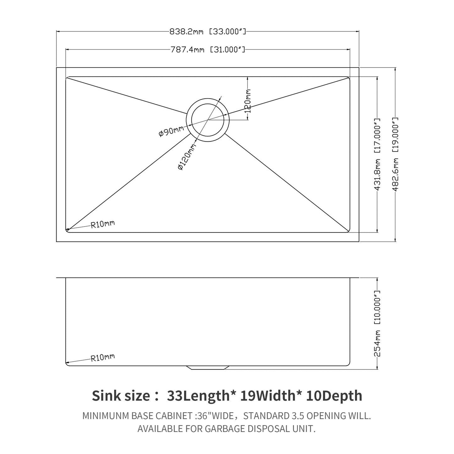 Modern Deep Single Bowl and Stainless Steel Sink