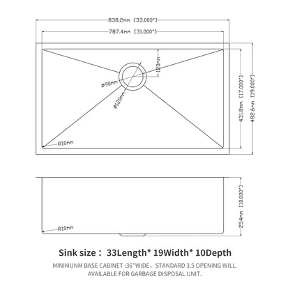 Modern Deep Single Bowl and Stainless Steel Sink