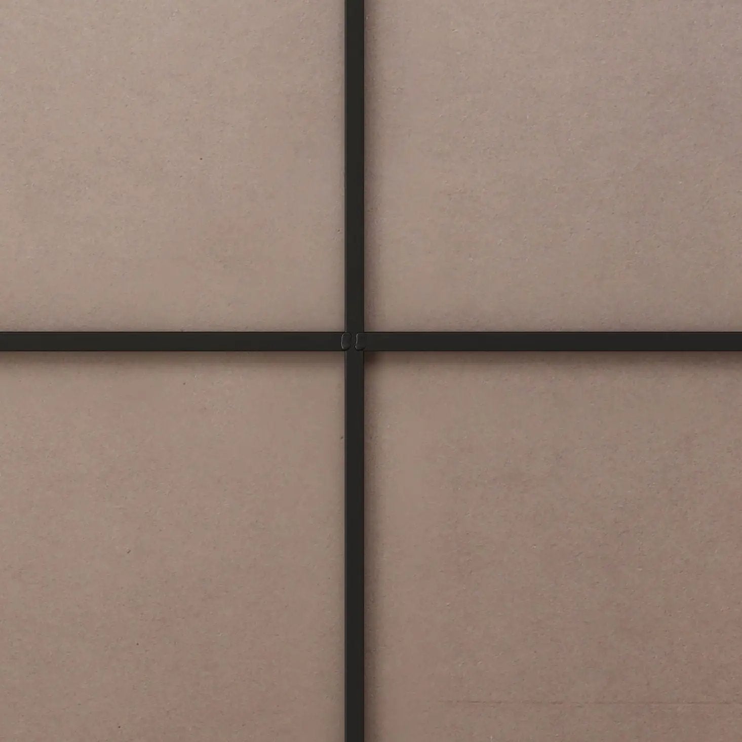 Wall mirror grid frame in black metal with intersecting bars and rivet joints for wall decor on Tampa Home & Garden Store