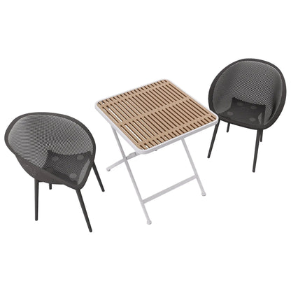 2 Pack Lounge Chair Set and Folding Square Table