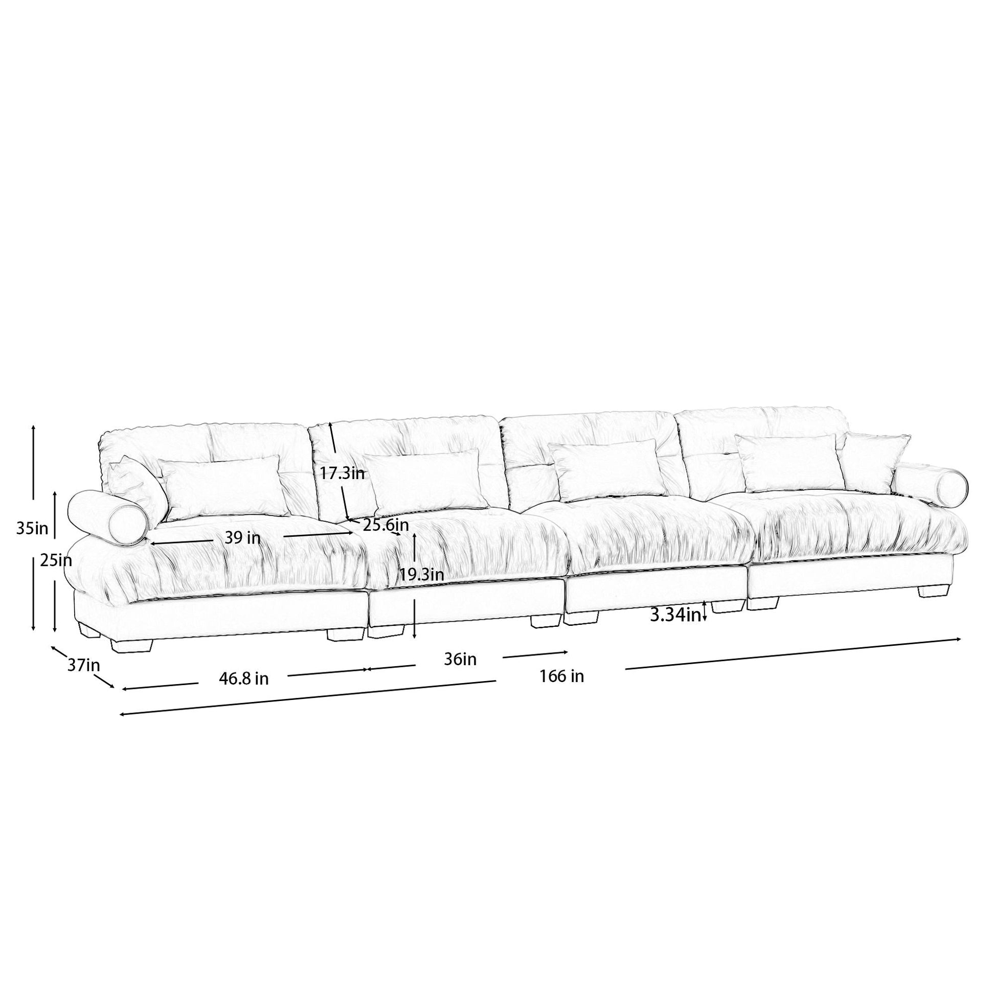 Super Comfort Oversized Modular Sectional Sofa with plush cushions and modular sections on Tampa Home & Garden Store