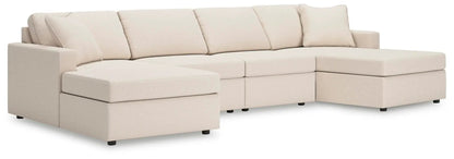 Modmax Sectional Oyster stationary beige fabric sofa by Unique Piece Furniture on Tampa Home & Garden Store
