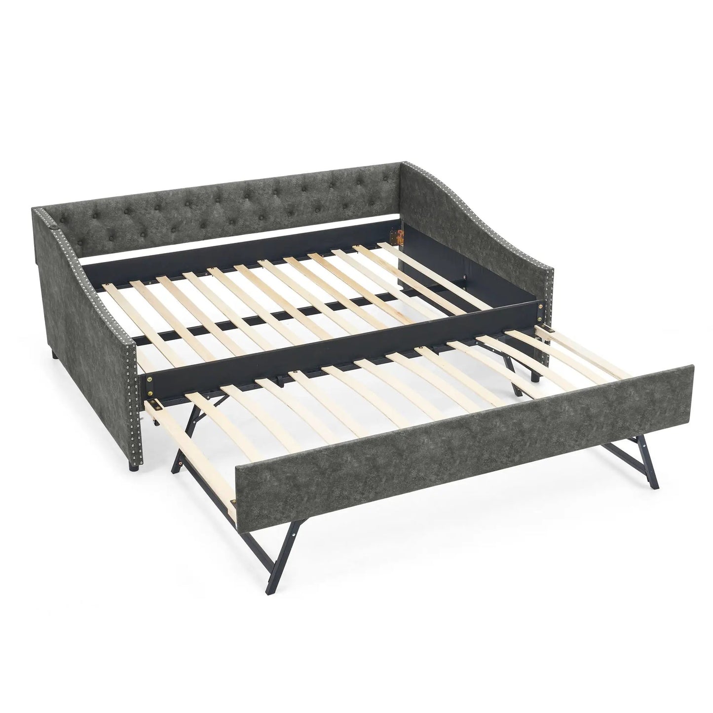 Upholstered Daybed USB Charging and Pull Out Bed