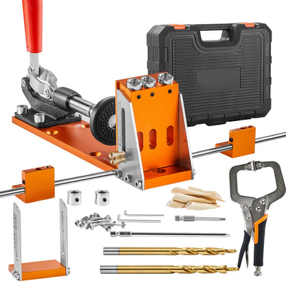 Pocket hole jig kit 34 pcs adjustable depth with C-clamp orange jig case HouseOfZazla on Tampa Home & Garden Store
