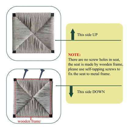Bar Stools Paper Rope Weave Dining Chairs