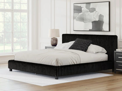 Zuraleus - Upholstered Bed in black velvet with tufted headboard by Unique Piece Furniture on Tampa Home & Garden Store