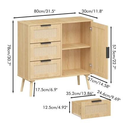 Dresser With Drawers and Adjustable Shelf