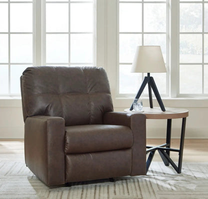 Barlin Mills Rocker Recliner in brown leather by Unique Piece Furniture on Tampa Home & Garden Store