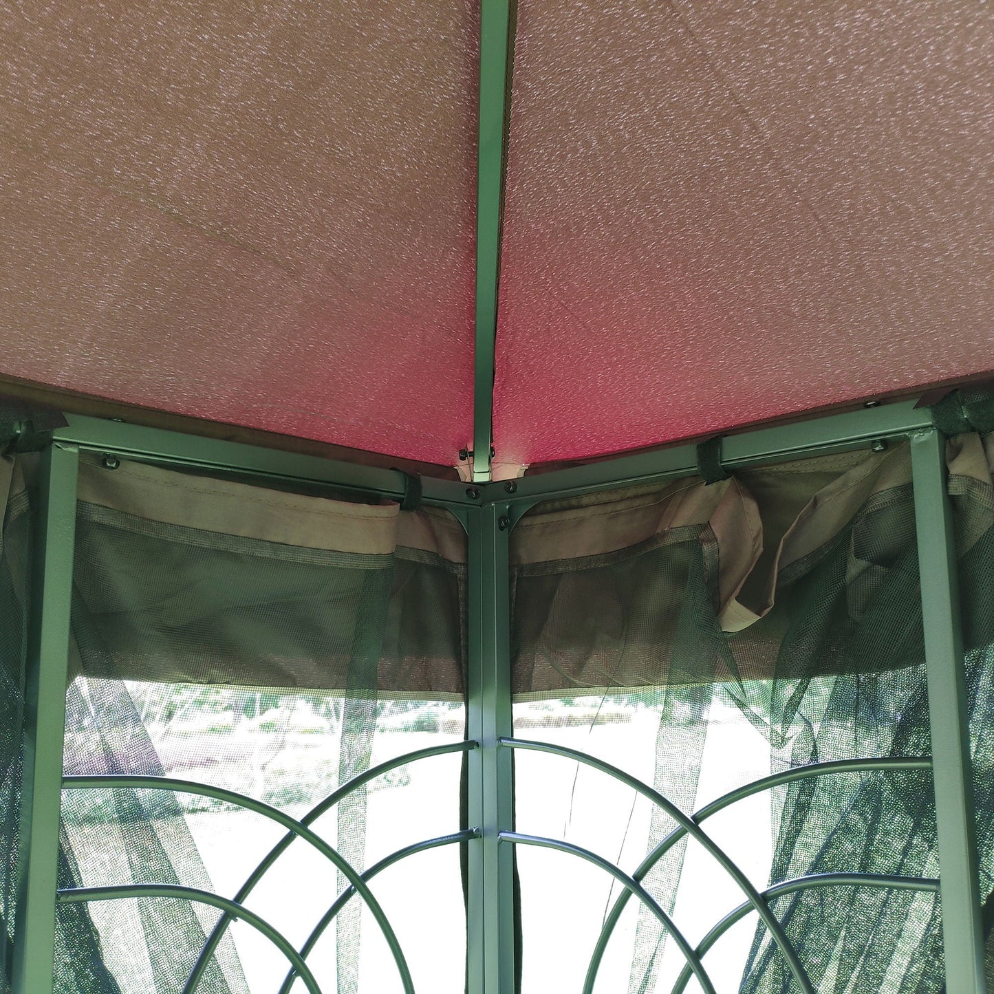 13x10 Outdoor Gazebo Canopy With Double Roof