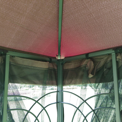 13x10 Outdoor Gazebo Canopy With Double Roof