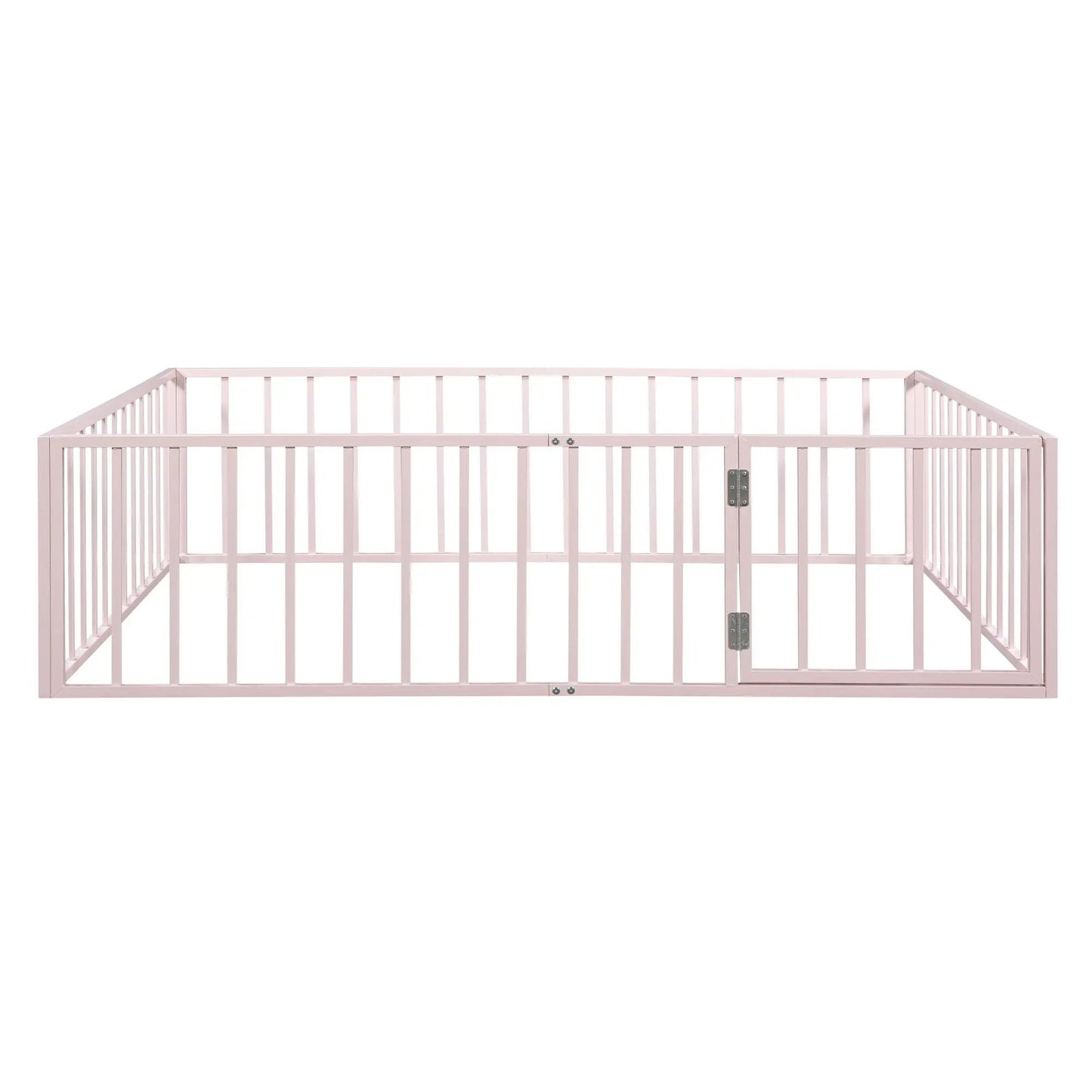 Metal Floor Bed Frame With Fence And Door in pink metal finish by Unique Piece Furniture on Tampa Home & Garden Store