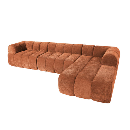 Modern L Shaped Sectional Sofa and Chaise Lounge