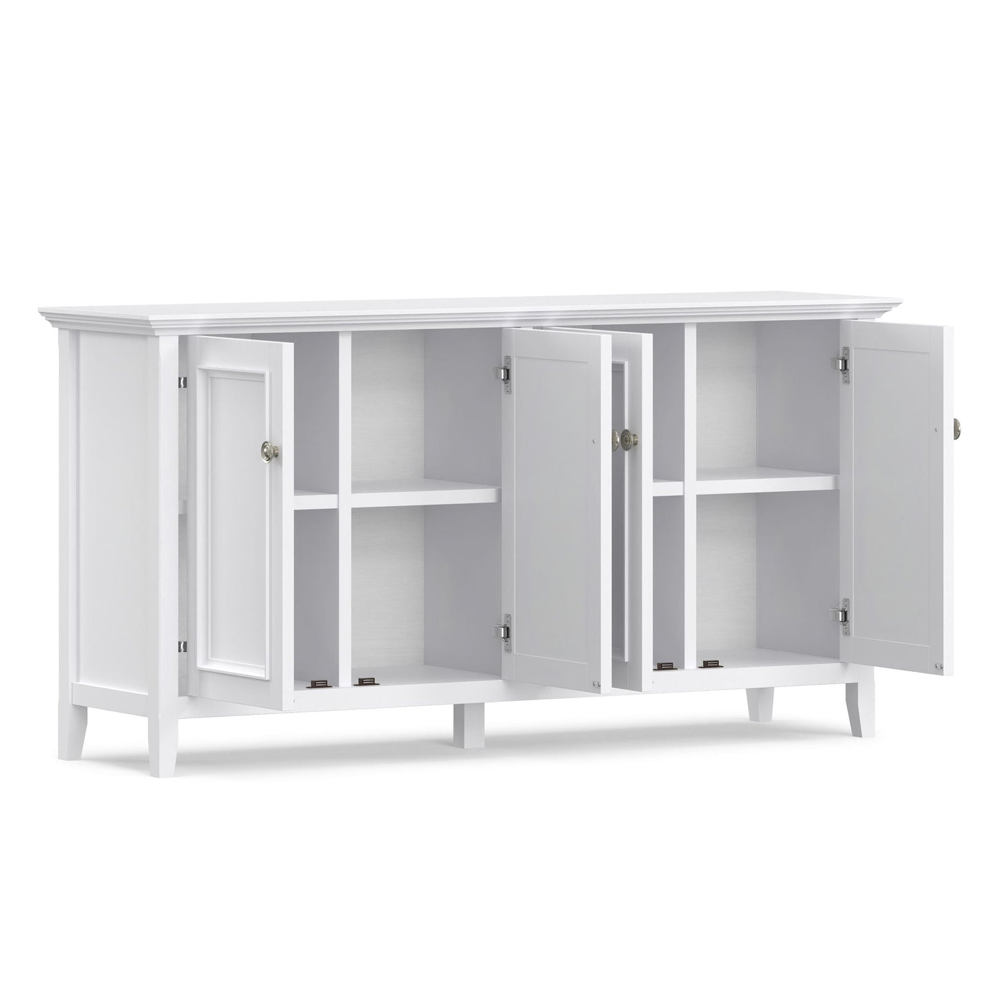 Amherst 4-Door Storage Cabinet, white shaker-paneled accent cabinet by HouseOfZazla on Tampa Home & Garden Store