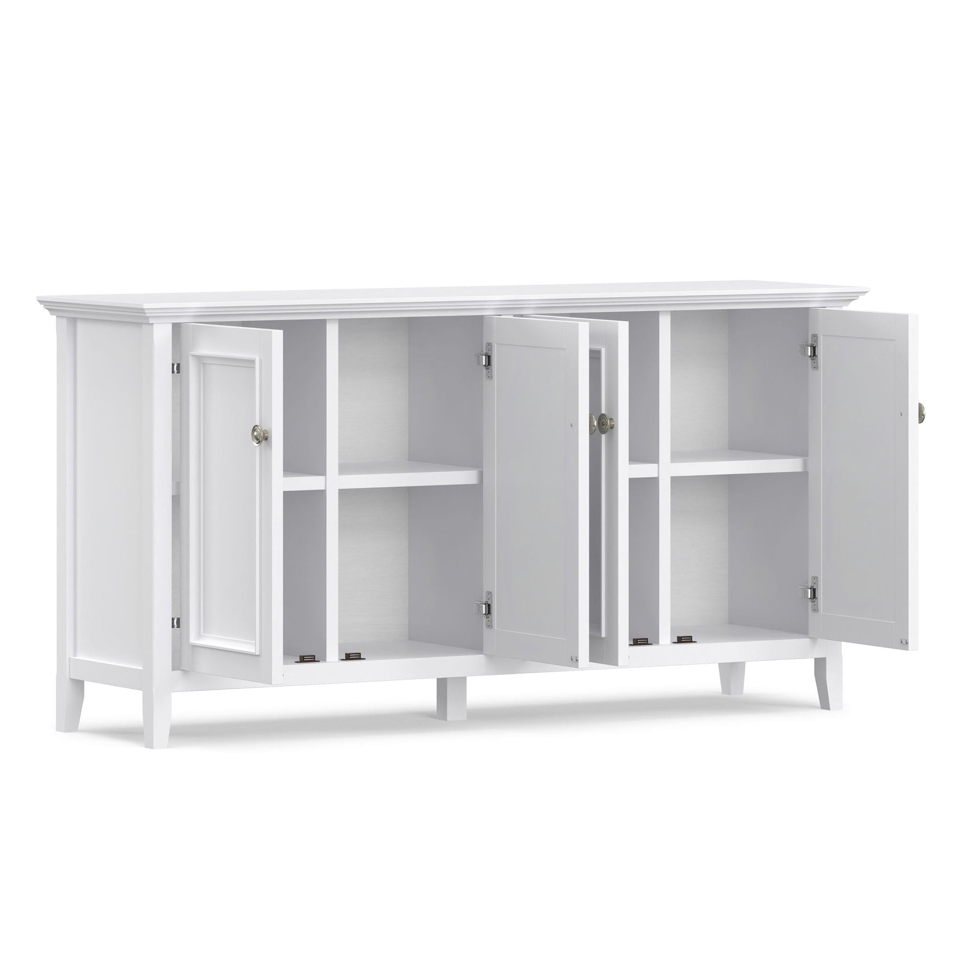 Amherst 4-Door Storage Cabinet, white shaker-paneled accent cabinet by HouseOfZazla on Tampa Home & Garden Store