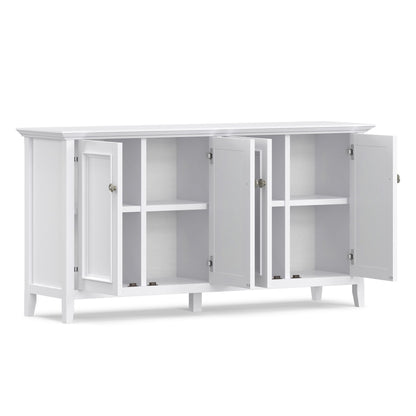 Amherst 4-Door Storage Cabinet, white shaker-paneled accent cabinet by HouseOfZazla on Tampa Home & Garden Store
