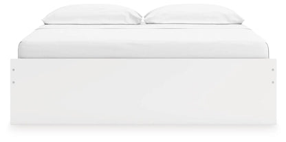 Onita Platform Bed, white platform bed with clean panel footboard by Unique Piece Furniture on Tampa Home & Garden Store