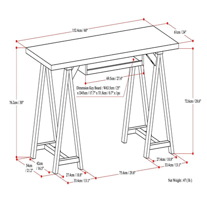 Sawhorse Handcrafted Desk for Home Office