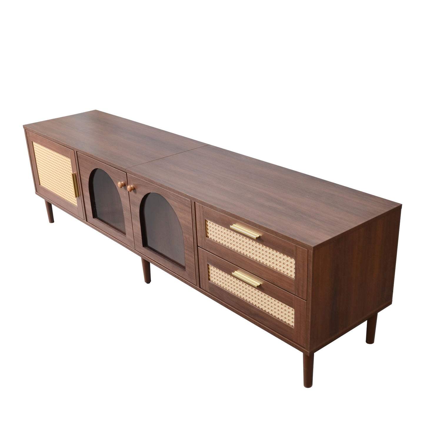 TV Stand With App LED Lights and Door Storage