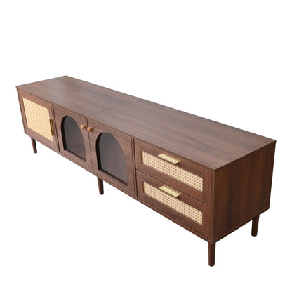 TV Stand With App LED Lights and Door Storage