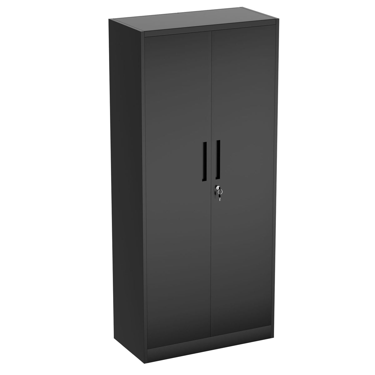 Steel garage storage cabinet with adjustable shelves and lock, black by HouseOfZazla on Tampa Home & Garden Store