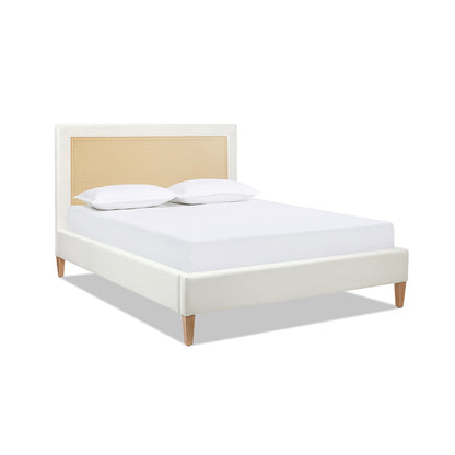 Haley Resin Wicker Upholstered Platform Bed
