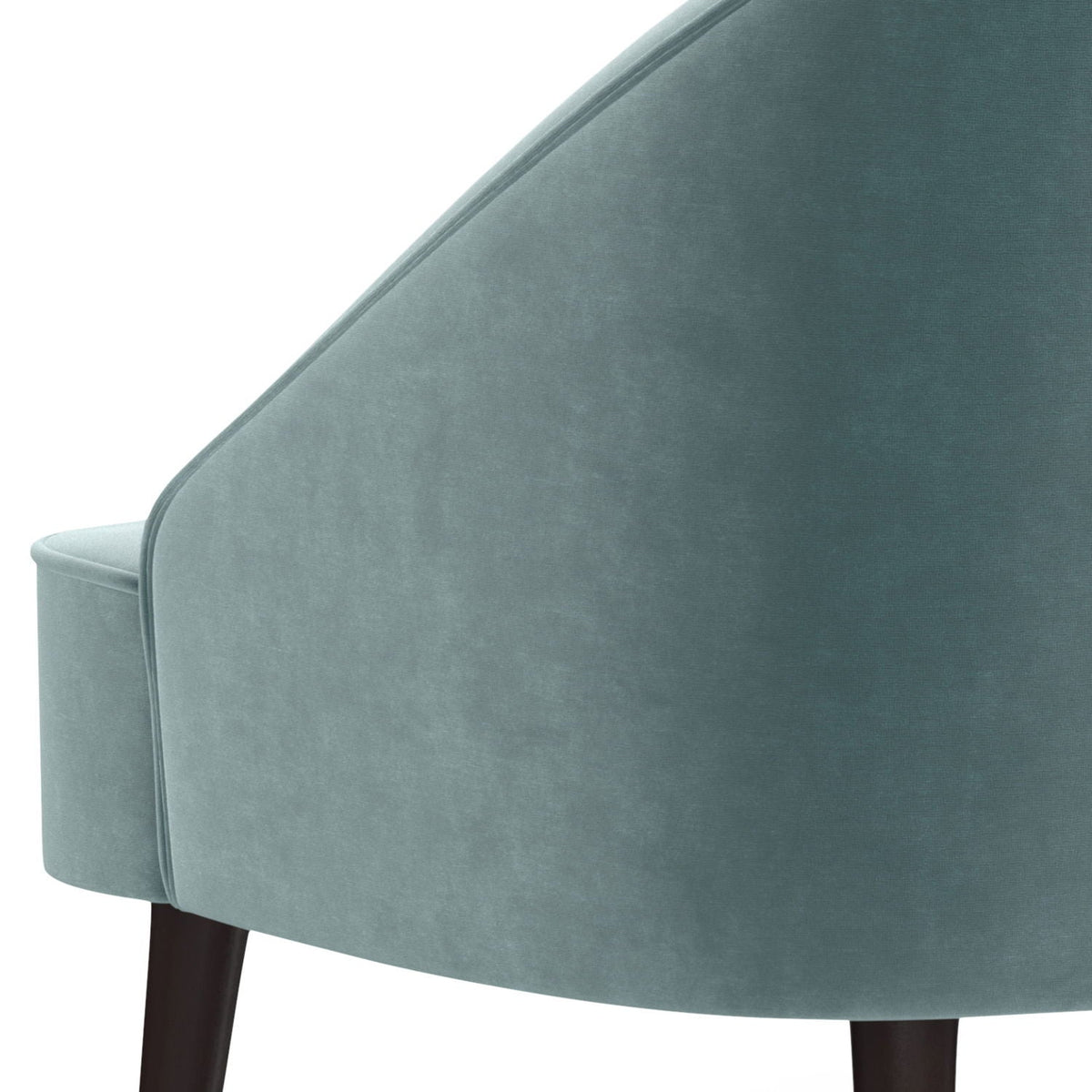 Upholstered Accent Chair with curved back in teal velvet by HouseOfZazla on Tampa Home & Garden Store