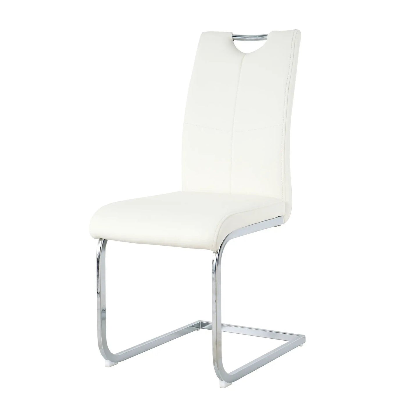 Dining Chairs with Padded Seat and Metal Legs