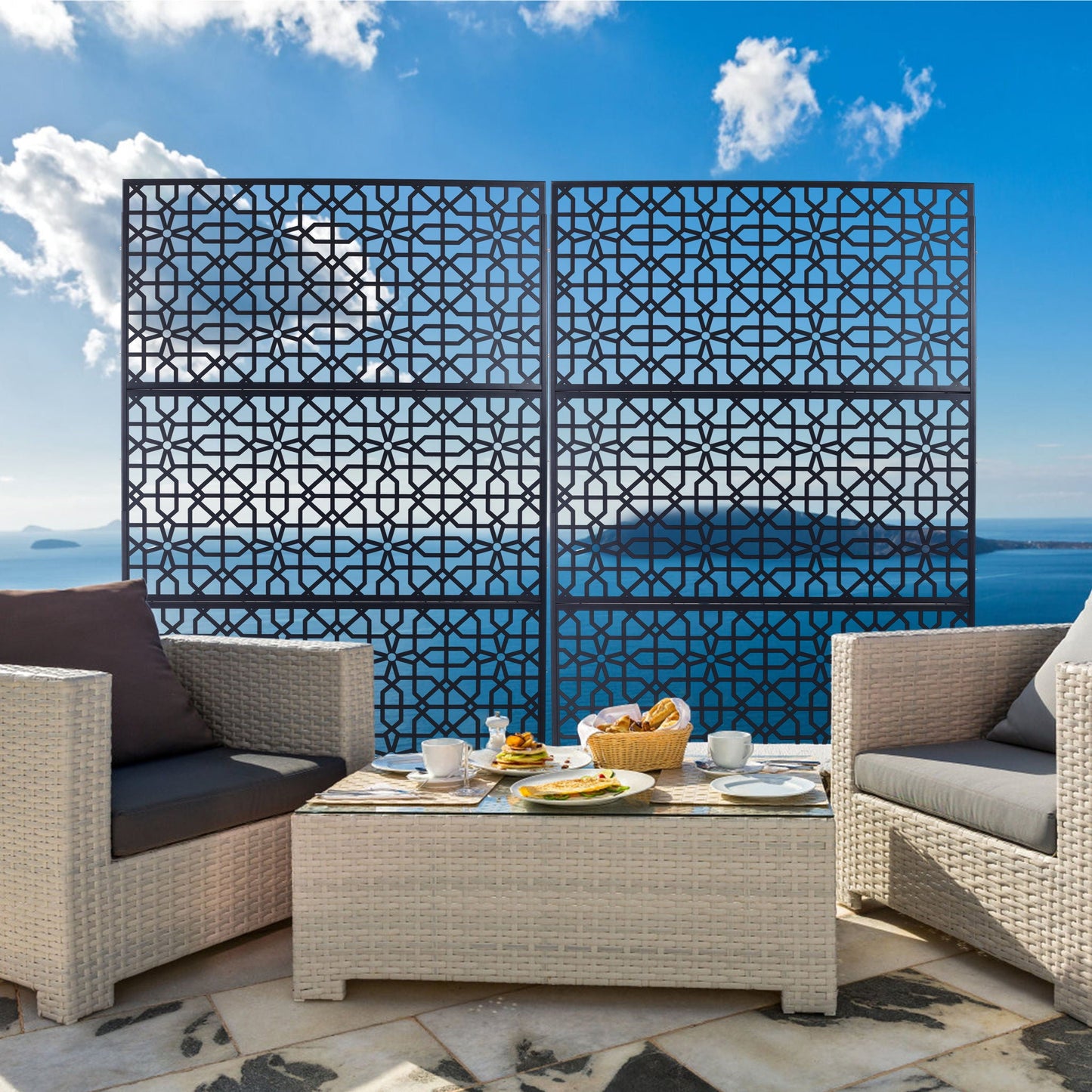 Metal Indoor and Outdoor Privacy Screen Divider