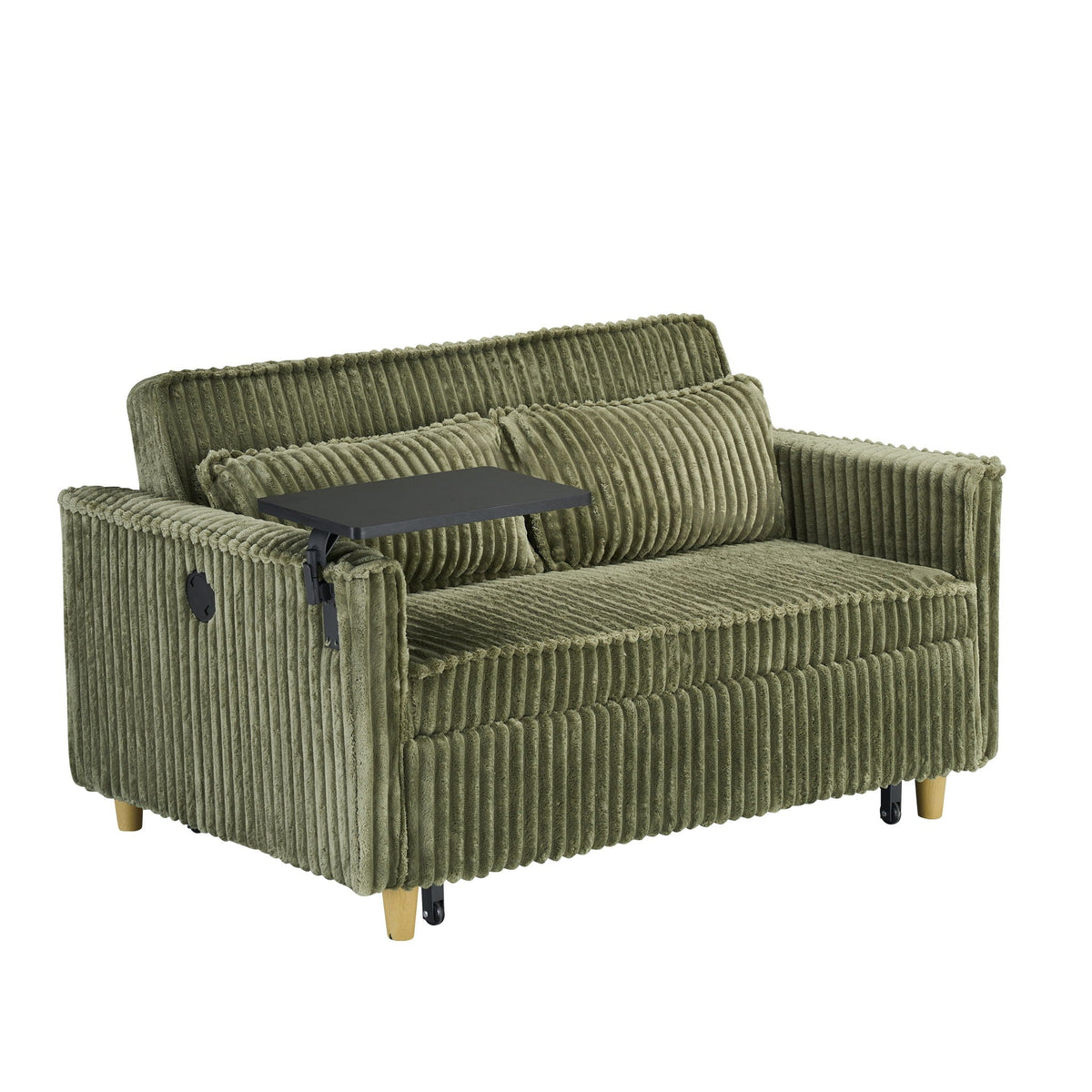 Pull Out Sofa With Movable Table and Usb Ports