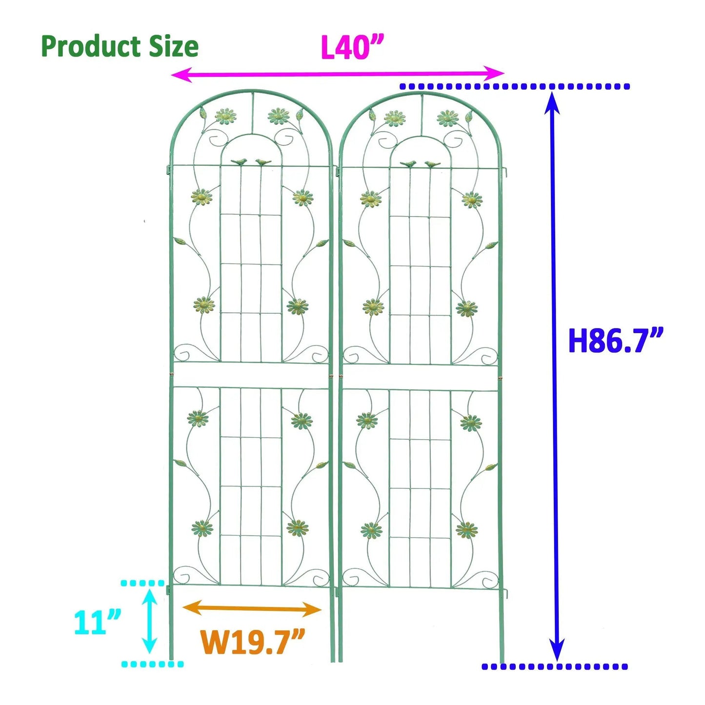 Metal Garden Trellis for Climbing Plants Outdoor