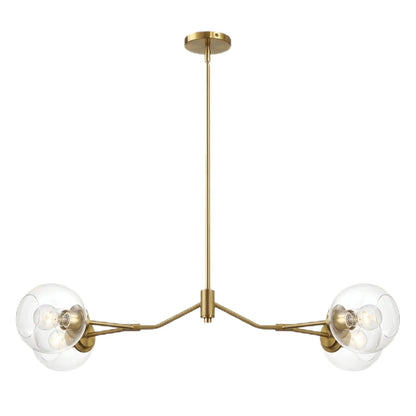 Jewel 4 Lights Chandelier In Clear Gold Fixture