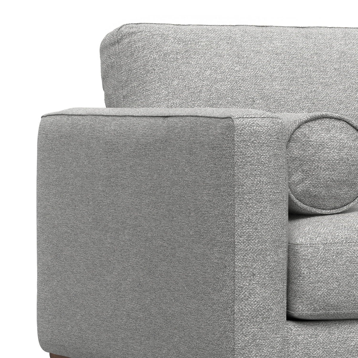 Wide Arm Chair gray textured fabric with removable cushions by HouseOfZazla armchairs on Tampa Home & Garden Store