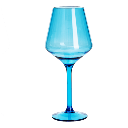 Saint Tropez Blue Acrylic Wine Glass Set of Two