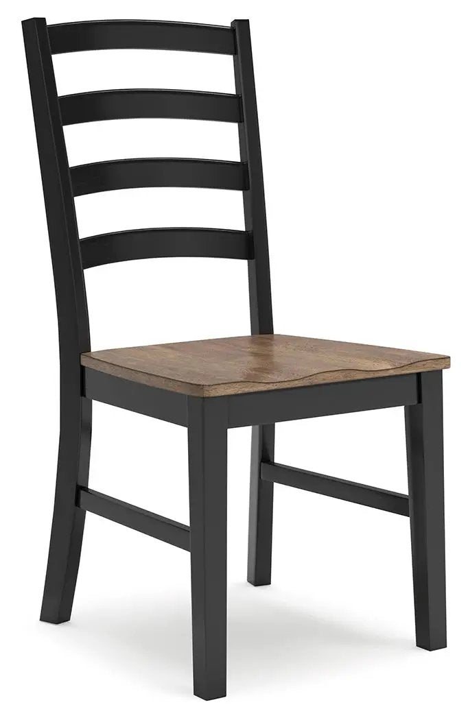 Wildenauer Side Chair Set of 2 Brown Black