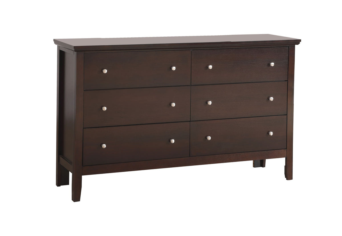 Primo dresser dark espresso hardwood with six French-dovetail drawers, HouseOfZazla on Tampa Home & Garden Store
