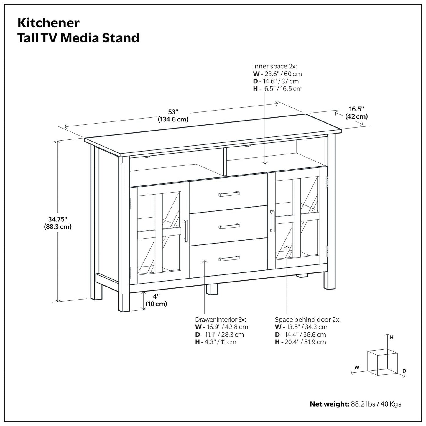 Kitchener and Handcrafted Solid Wood Tv Cabinet
