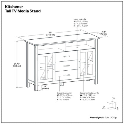 Kitchener and Handcrafted Solid Wood Tv Cabinet
