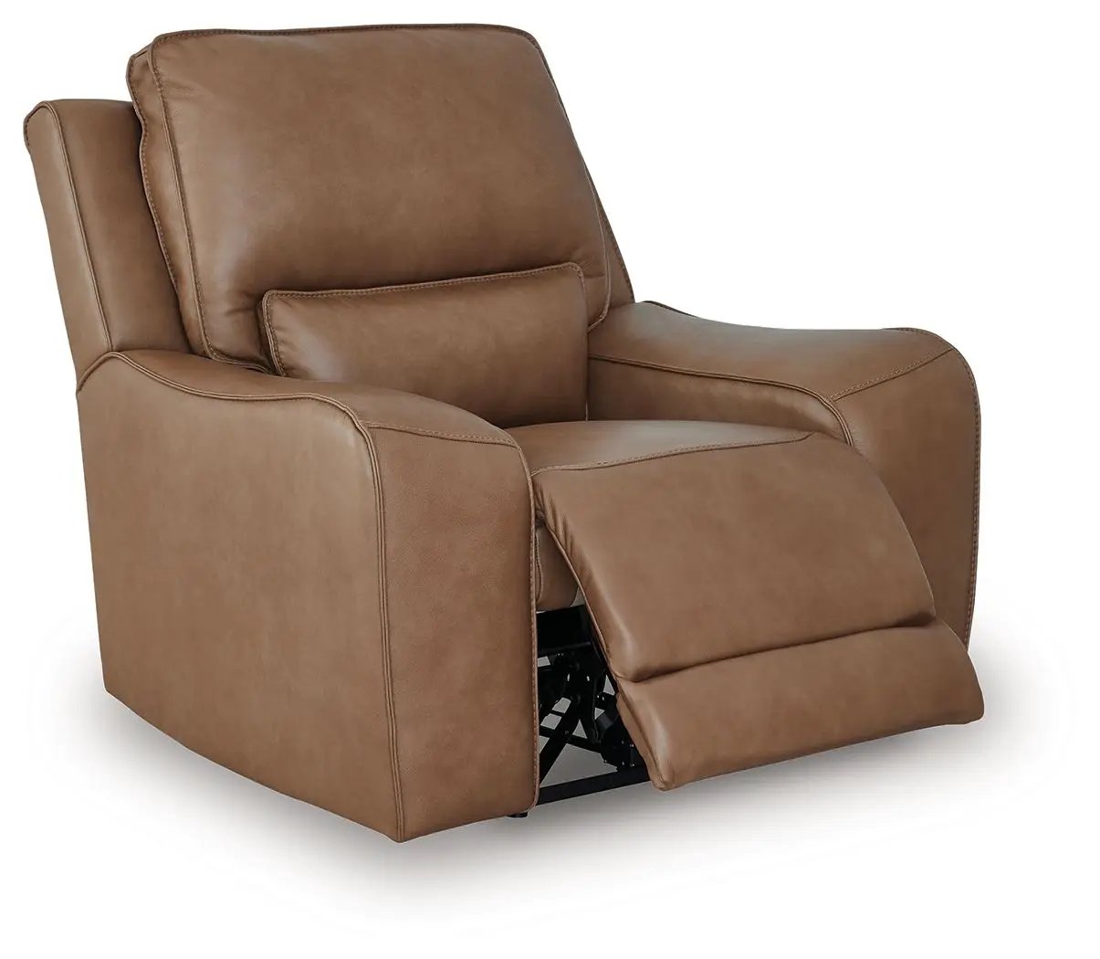 DeepWakes power recliner with adjustable headrest, brown leather upholstery and footrest on Tampa Home & Garden Store