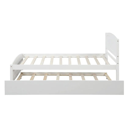 Platform Bed and Headboard With Footboard Slats