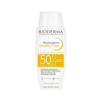 Bioderma Photoderm Mineral sunscreen SPF50+ for sensitive skin white bottle on Tampa Home & Garden Store
