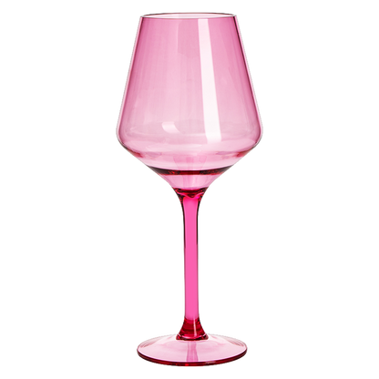 Saint Tropez Pink Acrylic Wine Glasses Set Of Two
