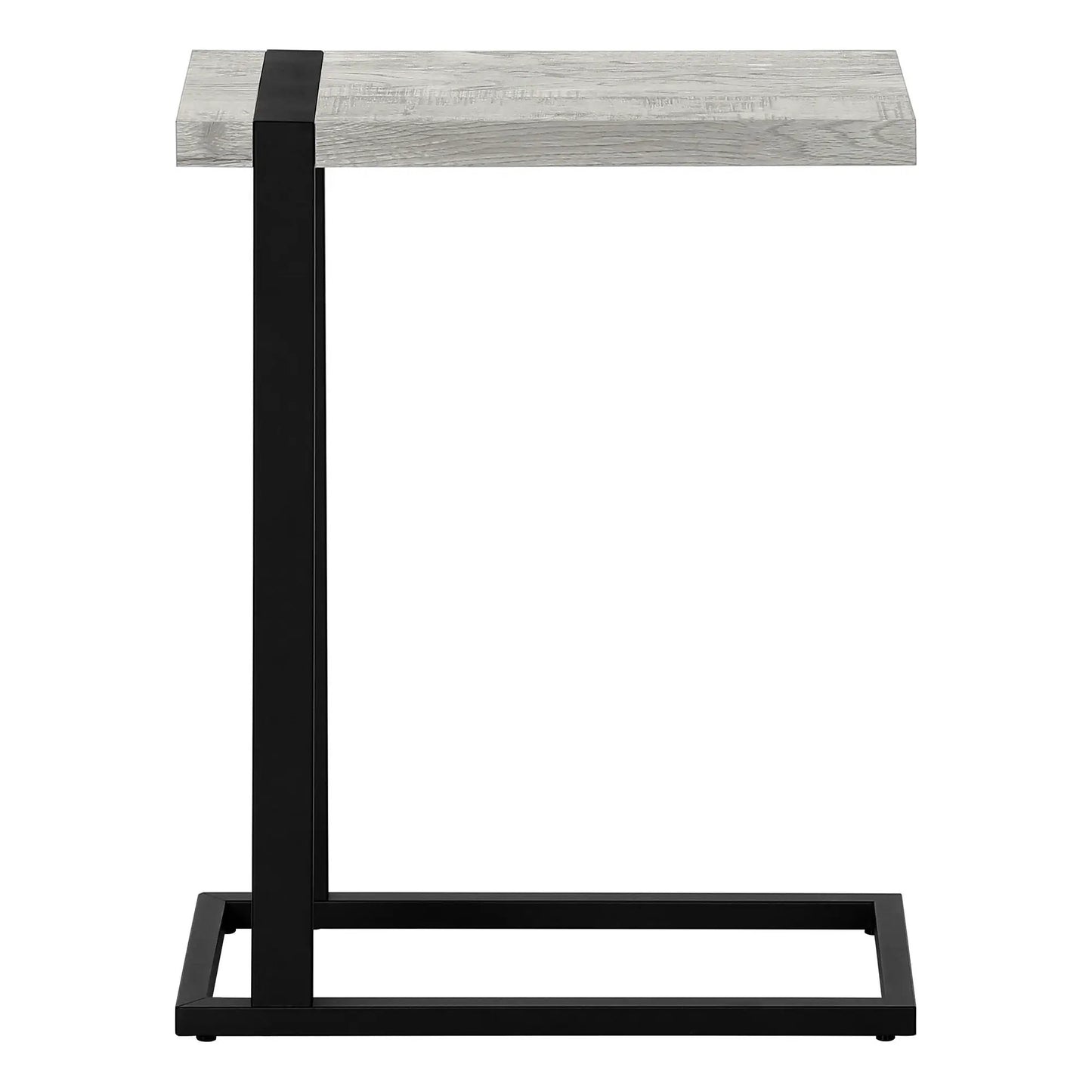 C Shaped Accent Table With Modern Wood Look