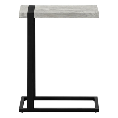 C Shaped Accent Table With Modern Wood Look