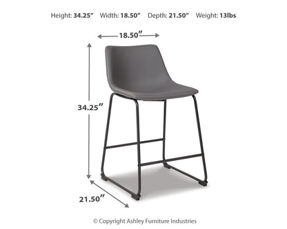 Centiar Upholstered Barstool Set of Two Dining